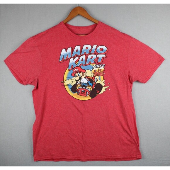 Mario Kart T Shirt Adult XL Red Official Nintendo Since 92 Graphic Super - Picture 1 of 6